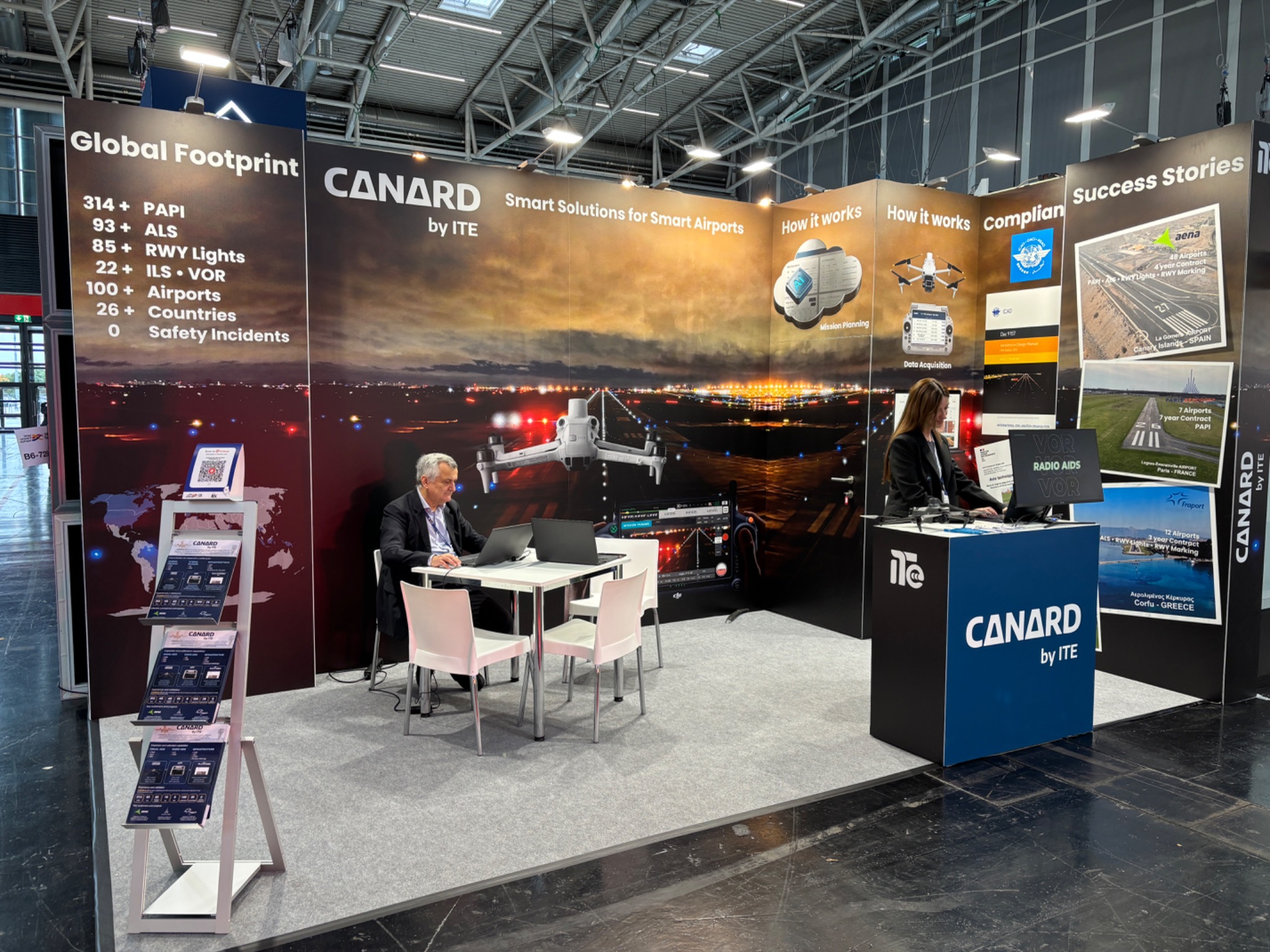 CANARD by ITE exhibition stand presenting airport inspection solutions